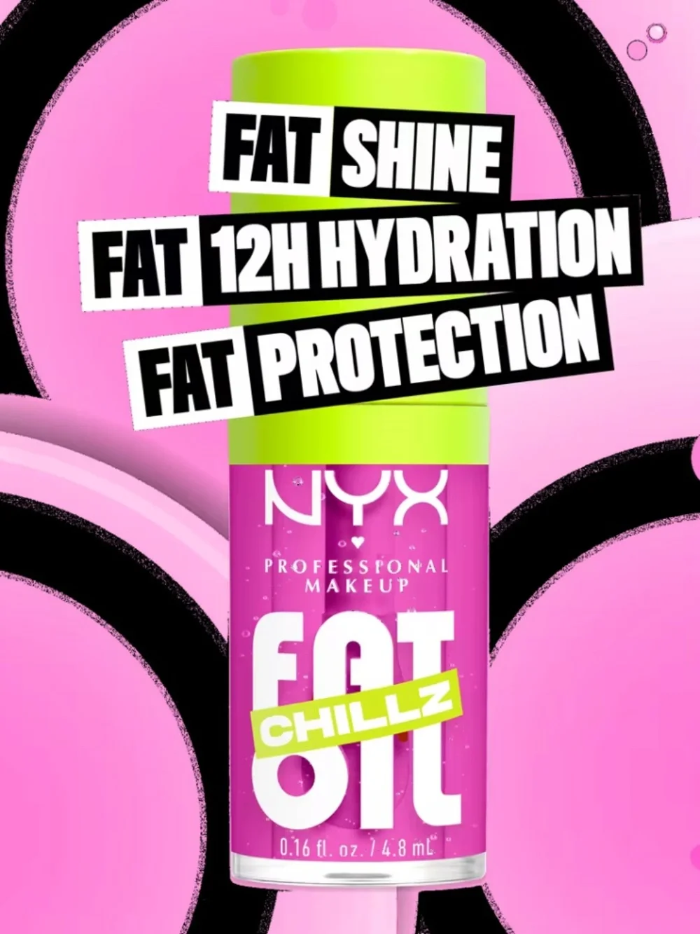 ⭐️3/$25 NYX Fat Oil Lip Drip Chillz Cooling Lip Oil in Strawberry Slush